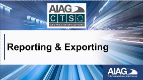 Reporting and Exporting Data | CTS