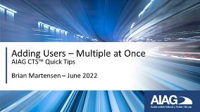 Adding Multiple Users | CTS Quick Tips